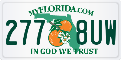 FL license plate 2778UW