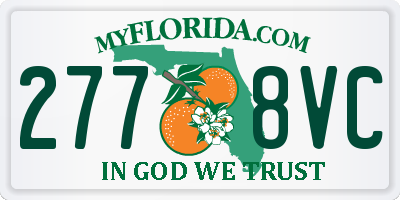 FL license plate 2778VC