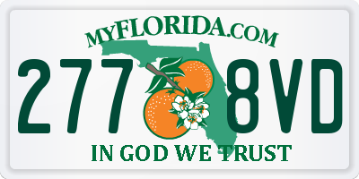 FL license plate 2778VD