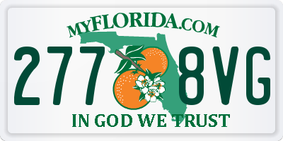 FL license plate 2778VG