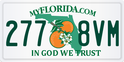 FL license plate 2778VM