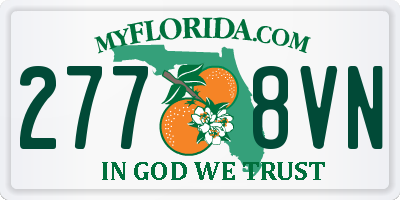 FL license plate 2778VN