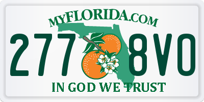 FL license plate 2778VO