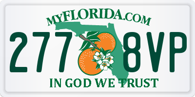 FL license plate 2778VP