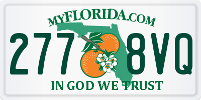FL license plate 2778VQ