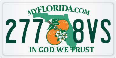 FL license plate 2778VS