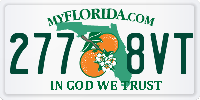 FL license plate 2778VT