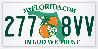 FL license plate 2778VV