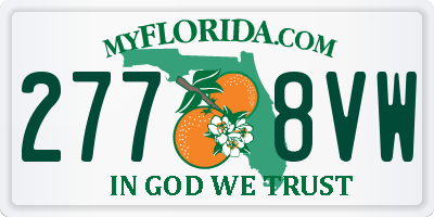 FL license plate 2778VW