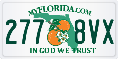 FL license plate 2778VX
