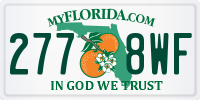 FL license plate 2778WF