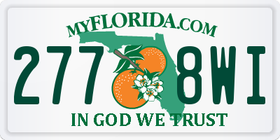 FL license plate 2778WI