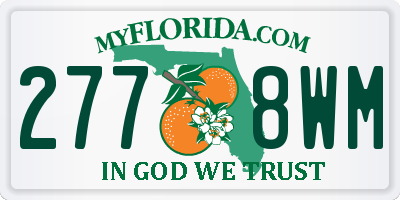 FL license plate 2778WM