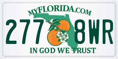 FL license plate 2778WR