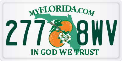 FL license plate 2778WV