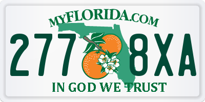 FL license plate 2778XA