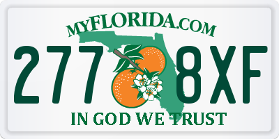 FL license plate 2778XF