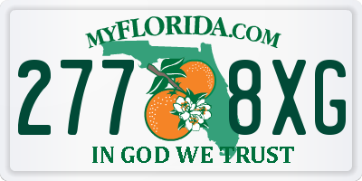 FL license plate 2778XG