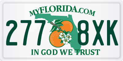 FL license plate 2778XK