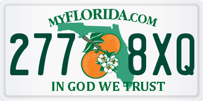 FL license plate 2778XQ