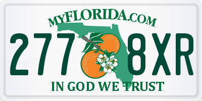 FL license plate 2778XR