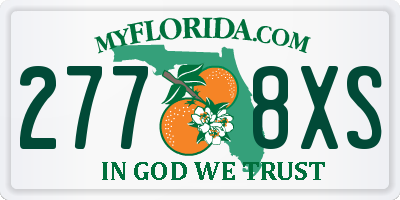 FL license plate 2778XS