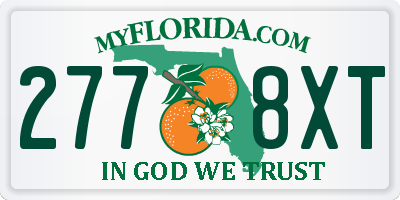 FL license plate 2778XT