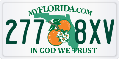 FL license plate 2778XV