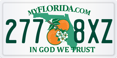 FL license plate 2778XZ