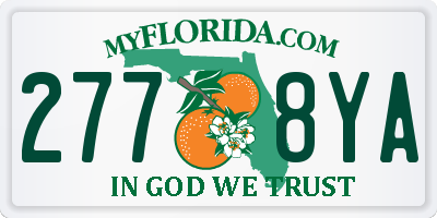 FL license plate 2778YA