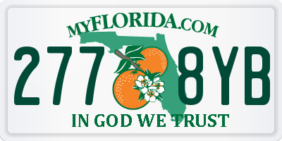 FL license plate 2778YB