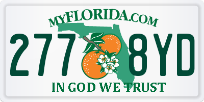 FL license plate 2778YD