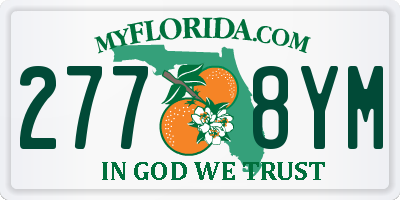 FL license plate 2778YM
