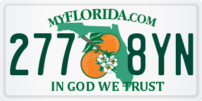 FL license plate 2778YN