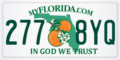 FL license plate 2778YQ