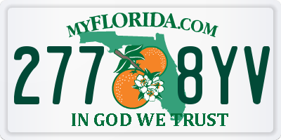 FL license plate 2778YV