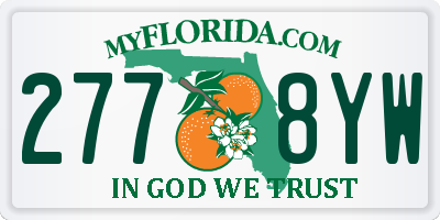 FL license plate 2778YW