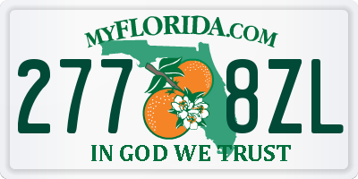FL license plate 2778ZL