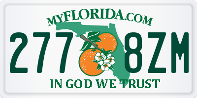 FL license plate 2778ZM