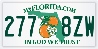 FL license plate 2778ZW