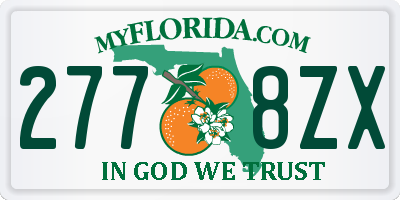 FL license plate 2778ZX