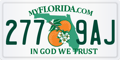 FL license plate 2779AJ