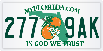 FL license plate 2779AK
