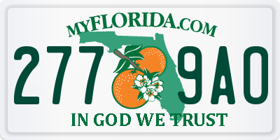 FL license plate 2779AO