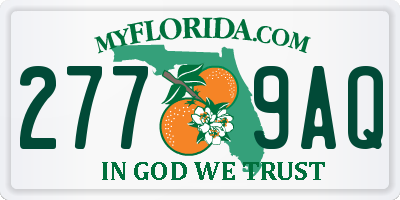 FL license plate 2779AQ