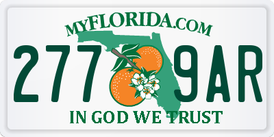 FL license plate 2779AR
