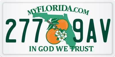 FL license plate 2779AV