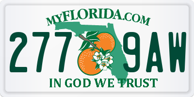 FL license plate 2779AW