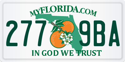 FL license plate 2779BA