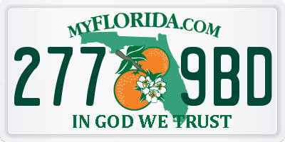 FL license plate 2779BD